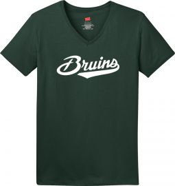 Hanes Ladies V-Neck Tee,Deep Green